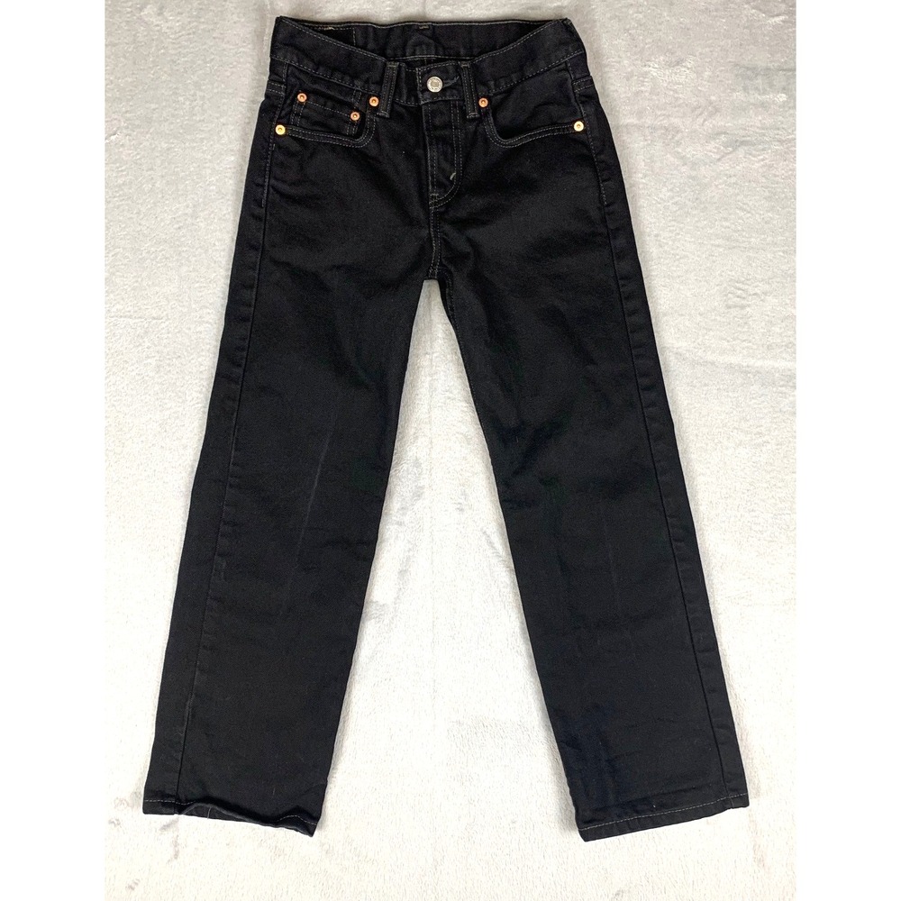 Levi's 550 Jeans Girls Size 10 Reg Black Relaxed Fit Tapered Leg Denim